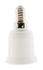 Adaptateur de douille électrique E14 vers E27 plastique blanc - ZENITECH