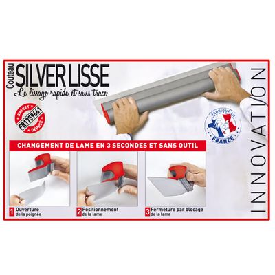 Couteau à lisser "Silver lisse" en acier 30 cm OCAI