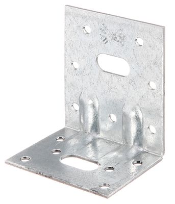 Equerre renforcée galvanisée avec nervures 50 x 77 x 64 mm