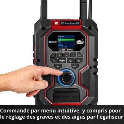 Radio PXC sans fil TE-CR 18 Li avec chargeur et batterie 2,5 Ah - EINHELL