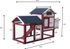 Poulailler standard bicorps couvert avec toit bitumé 2 pentes rouge et blanc 0,94 m² , Livraison à domicile incluse - HABRITA
