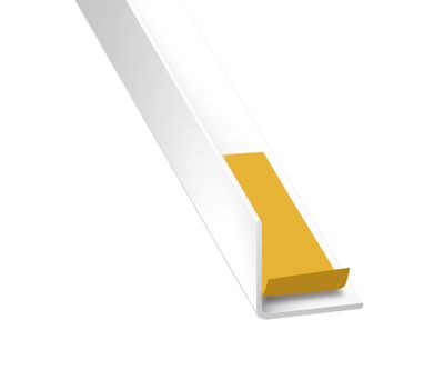Cornière égale adhésive PVC blanc 20 x 20 mm 2,50 m CQFD