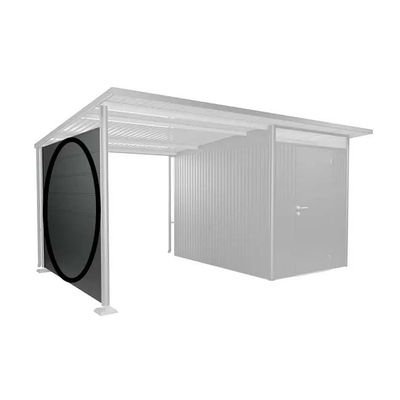 Auvent pour abri de jardin AvantGarde A2, A6 gris foncé métallique T. L - BIOHORT