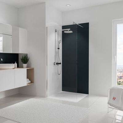 Panneau mural de douche 90x210 cm anthracite DécoDesign Couleur - SCHULTE