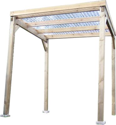 Carport autoclavé en bois traité 4 m², Livraison à domicile incluse - HABRITA