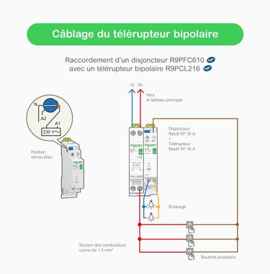 Télérupteur modulaire 1 pôle 16A peignable - Resi9 XP SCHNEIDER ELECTRIC