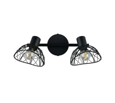 Réglette 2 spots E14 Yako noir 2x40W - REALITY