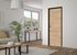 Bloc-porte fin de chantier réversible H.204 x l.73 cm chêne clair RIO 2 huisserie noire  - OPTIMUM