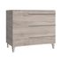 Meuble de salle de bains Cies 3 tiroirs L100 x H84 x P45 cm panneau de particules pin gris