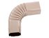 Coude latéral extérieur aluminium beige rosé 60 x 80 mm pour gouttière EDILIANS