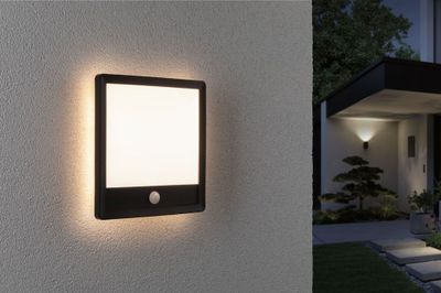 Applique extérieur LED détecteur de mouvements Lamina noir IP44 950 lumens blanc chaud - PAULMANN