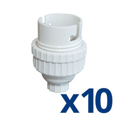 Douilles électriques B22 plastique blanc par 10 - TIBELEC