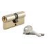 Cylindre de serrure double entrée 30 x 40 mm laiton 3 clés SERRUPRIX