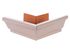 Angle extérieur aluminium beige rosé dév.33 mm pour gouttière EDILIANS