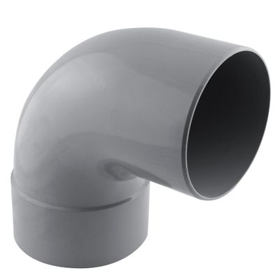 Coude PVC évacuation 87° mâle/femelle Ø125 - FITT