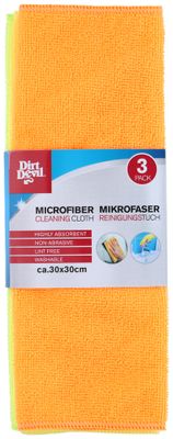Lavette microfibre 30x30 par 3
