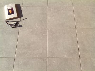 Carrelage de sol extérieur gris BETON ép 8 mm 34 x 34 cm paquet de 1,40 m² PAREFEUILLE