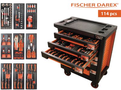Servante équipée de 114 outils FISCHER DAREX