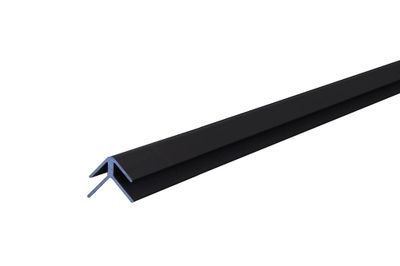Profil d'angle noir pour panneau composite S.P.T.D