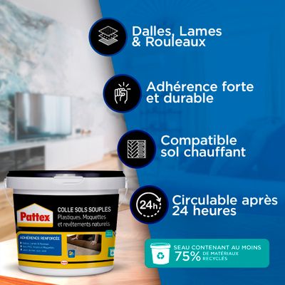 Colle pour moquette et PVC 3 kg - PATTEX