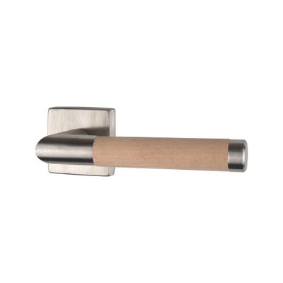Poignées de porte sur rosaces carrées sans trou Pretty inox mat ALPERTEC
