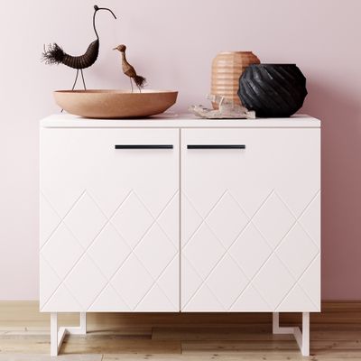 Poignée de meuble carré plat noir mat entraxe 128 mm par 4 REI