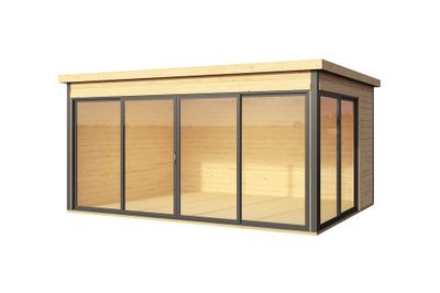 Abri de jardin en bois Domeo 4 12,80 m² LASITA MAJA Livraison à domicile incluse