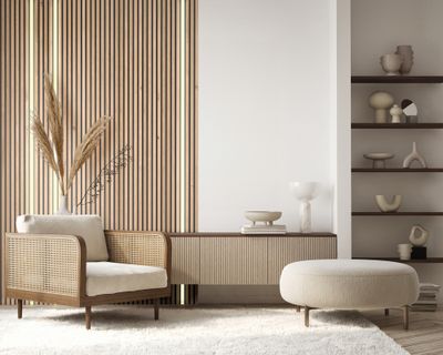 Profil MDF 3D Latt LED pepper oak fond noir - 20 x 41/54 x 2500mm - AJ TIMBER