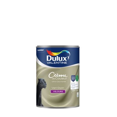 Peinture crème de couleur Vert Orpin velours 1L - DULUX VALENTINE