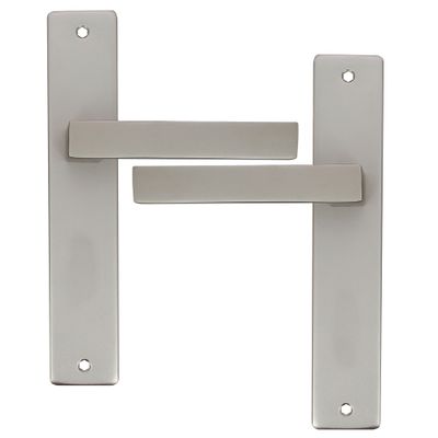 Poignées de porte sur plaques sans trou Joffrin IV aluminium LINEA BERTOMANI
