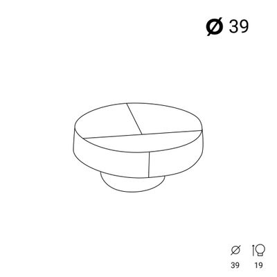 Bouton de meuble rond noir blanc doré diamètre 39 mm REI