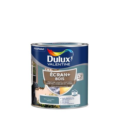 Peinture Ecran+ Bois  Satin Bleu Tempête 0,5 L - DULUX VALENTINE