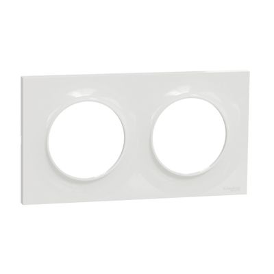 Plaque de finition 2 postes blanc - Odace 2011 Styl SCHNEIDER ELECTRIC
