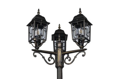 Lampadaire extérieur E27 200cm Volturno rouille IP44 3x60W - TRIO