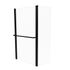 Pare-baignoire pivotant avec porte-serviette 130x105 cm profilé noir verre transparent Ibiza - AURLANE