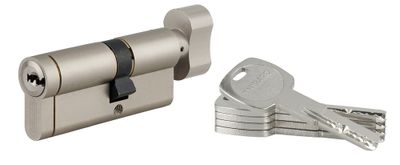 Cylindre de serrure à bouton 30 x 40 mm Transit 1 haute sécurité nickelé 4 clés THIRARD