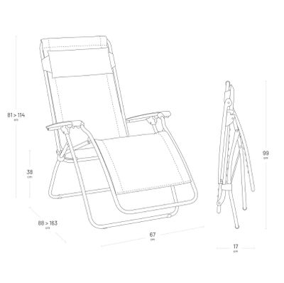 Fauteuil relax zéro gravité vert moss RCLIP - LAFUMA