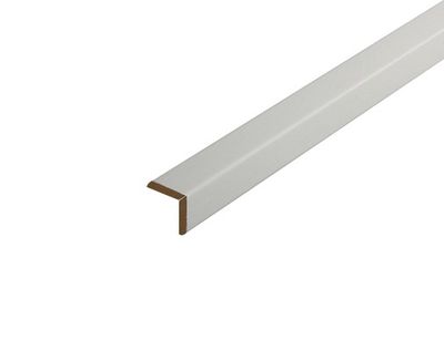 Baguette d'angle bois MDF revêtue blanche - Ép.22 x l.22 mm - L.2.40 m - AJ TIMBER