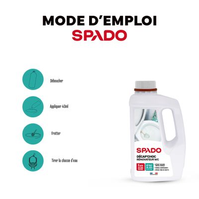 Rénovateur décapeur pour WC Décap'choc 1 l SPADO