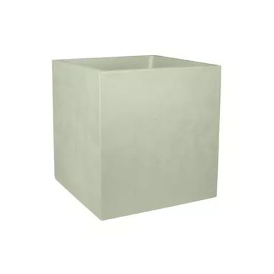 POT CARRE DECOR BETON VERT 40CM