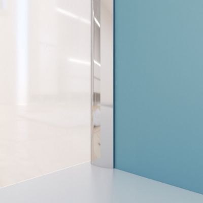 Profilés de finition chrome x2 pour panneaux muraux 210 cm - AURLANE