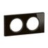 Plaque de finition 2 postes Verre onyx noir - Céliane LEGRAND