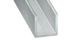 Profilé U aluminium brut 8 x 8 x 8 x 1 mm intérieur 6 mm 2,50 m CQFD