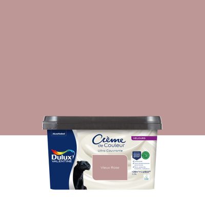 Peinture crème de couleur Vieux Rose velours 2,25L - DULUX VALENTINE