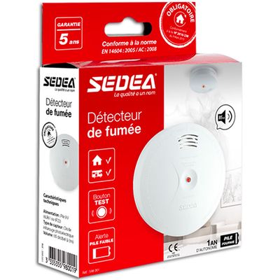 Détecteur de fumee autonomie 1 an SEDEA