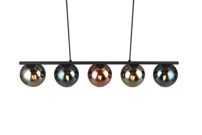 Suspension E14 Sheldon verre multicolore 5x10W - REALITY