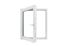 Fenêtre PVC blanc 1 vantail tirant gauche H.95 x l. 80 cm CLOSY