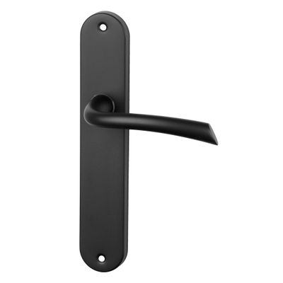 Poignées de porte sur plaques sans trou Pop noir mat ALPERTEC