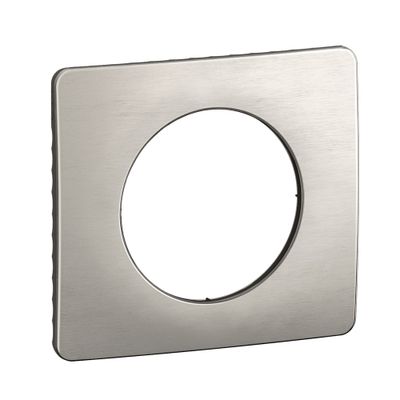 Plaque de finition 1 poste Aluminium satiné - Céliane LEGRAND