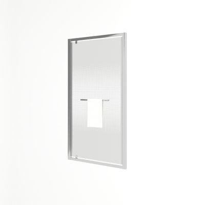 Porte de douche pivotante 100x195 cm profilé chrome verre sérigraphié 6 mm Serenity - OCEA